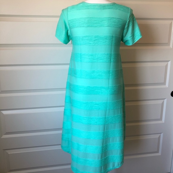 Hard to Find Mint Green Ruffle Pintuck Stripe Carly - Picture 3 of 8